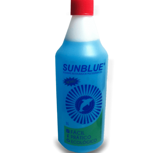 sunblue-solvente-restaurador-multisuperficies-limpeza-garrafa Embalagem Sunblue